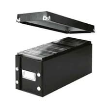 Image of DVD Storage Box Unit for 20 standard Cases or 40 Slim Black Durable Organizer