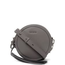 Image of Superb New Ted Baker Errinn Circle Leather Cross Body Bag Grey Silver hardware