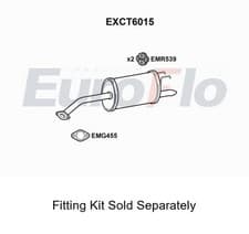 Image of Rear Muffler Silencer Insert Exhaust System For Chevrolet Spark EuroFlo EXCT6015