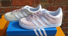 Image of Adidas Gazelle Originals C Kids Trainers UK 1 Two Colour Trainers BNIB