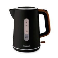 Image of Tower Scandi 1.7L 3KW Black Jug Kettle Rapid Boil T10037BLK 3 Year Guarantee