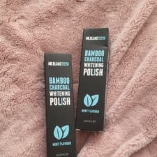 Image of 2 x Mr Blanc Teeth Bamboo Charcoal Whitening Polish MINT | Natural - 100ml