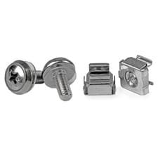 Image of StarTech CABSCREWM5 50 Pkg M5 Mounting Screws & Cage Nuts For Server Rack