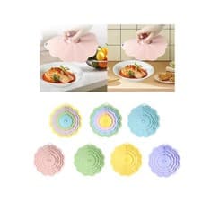 Image of 5x Silicone Lids Sealing Lid Heat Resistant Replacement Multi Purpose Leakproof