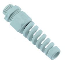Image of 10 x M12 Grey Nylon Spiral Cable Gland IP68