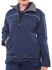 Image of Beeswift Ladies Soft Shell Jacket Navy Blue Size XL