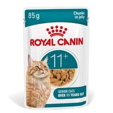 Image of Royal Canin Ageing 11+ Senior Wet Cat Food Chunks In Jelly 12 x 85g