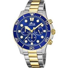 Image of Lotus L18757/1 Men's Blue Dial Chronograph Two Tone Watch
