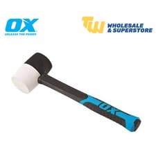 Image of OX Tools 32oz Combination Rubber Mallet White Non Marking Hammer Face T081932