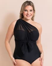 Image of Curvy Kate Bandeau Swimsuit Strapless Multiway Wrapsody Womens Black Size D-K