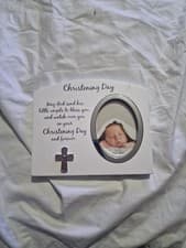 Image of Christening Day Photo Picture Frame 3x4 Baby Gift by Celebrations