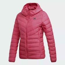 Image of Adidas Varilite 3-Stripes Down Jacket - Womens Hooded Winter Coat - Size S - New