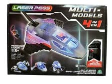 Image of Laser Pegs Multi Models 4-in-1 Micro Hawk with 2 LED Light and 117 Brick Pieces