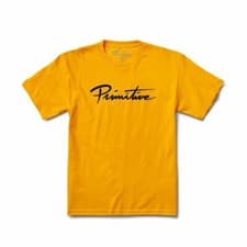 Image of Primitive Nuevo Script T-Shirt Gold