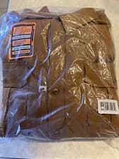 Image of Dickies Relaxed Fit Icon Hooded Duck Quilted Shirt Jacket Brown Sz 2xl 50-52