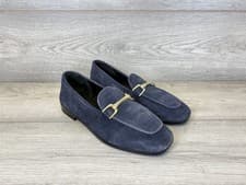 Image of Hotter Amelia Blue Leather Suede Slip On Flat Shoes Womens Size UK 5 EU 38