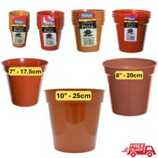 Image of Plant Pot Garden Plastic Terracotta Whitefurze 3-10" Pots Cultivation Flower Veg