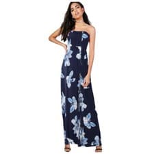 Image of Women Sheering Boob Tube Maxi Ladies Bandeau Floral Printed Strapless Maxi Dress
