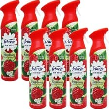 Image of 8x Febreze Air Freshener Spray - Raspberry & Elderflower - 185ml