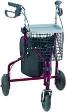 Image of NRS Healthcare M91139 Red Three-Wheel Rollator