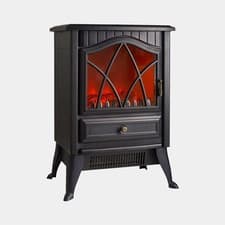 Image of Freestanding Electric Stove Heater| 1800W Log Burner Effect Fire with Thermostat