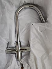 Image of Wickes Kisdon Monobloc Pull Out Kitchen Sink Mixer Tap In Chrome.