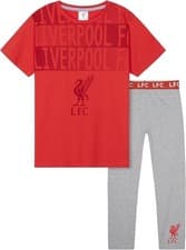Image of Liverpool FC Kids Boys Pyjamas PJs - T-Shirt And Long Bottoms - 5-6yrs