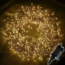 Image of Cluster Christmas Tree String Lights Outdoor & Indoor Timer 8 Modes 240-2000 LED