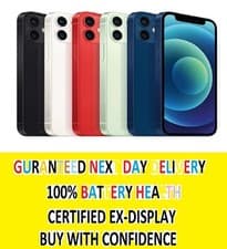 Image of Apple iPhone 12 mini 64GB/ 128GB/ 256GB Unlocked all Colours 5G A++ UK Seller