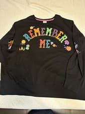 Image of Disney's Women’s Coco Embroidered Black ‘Remember Me’ Sweatshirt 3X New