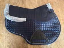 Image of Saddle Pad Anti Slip breathable neoprene waffle lining Foam navy/grey FULL