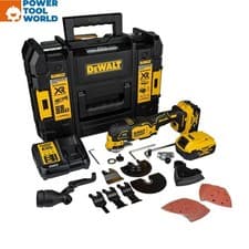 Image of DeWalt DCS356P2 18v XR Brushless Oscillating 3-Speed Multi-Tool Kit Inc 2x 5....