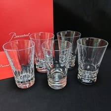 Image of baccarat glass Classic 5 tumblers Set ETNA VEGA ROSA BIBA BELUGA