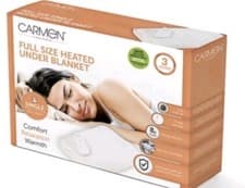 Image of Carmen Heated 40W 3Heat Setting Heated Under Blanket Overheat Protection Single