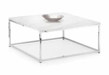 Image of Julian Bowen Scala White, Black and Bronze Marble Top Metal Base Coffee Table