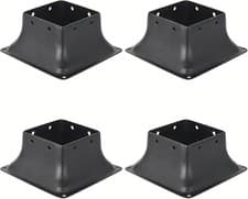 Image of 4pcs 4x4 inch Post Base Inner Size 3.6X3.6inch Heavy-Duty Post Anchors Deck Base