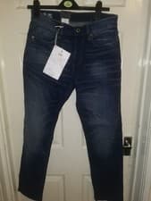 Image of G-star Raw 3301 Slim Straight Jeans W28 L30 Worker Blue Faded Joane Stretch