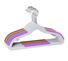 Image of NEW ADDIS ADULTS HIGH QUALITY NON-SLIP SOFT 6 PK HANGERS KEEP CLOTHES NEAT