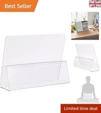 Image of Transparent Acrylic Cookbook Stand - 32 x 23 cm, Perfect for Cooking Enthusiasts