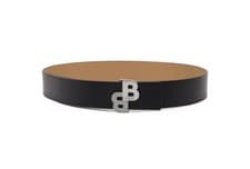 Image of Hugo Boss Womens Monogram Leather Belt Icon Black 80cm-30 ( fits 28”) Brand New