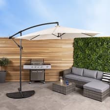 Image of Charles Bentley 3m Hanging Banana Cantilever Garden Umbrella