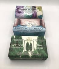 Image of Nesti Dante Soap x3 250g Bars New Naturally Derived Cipresso Philosophia Toscana