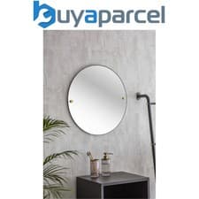 Image of Garden Trading Indoor Adelphi Round Wall Hallway Lounge Mirror 55cm Black Steel