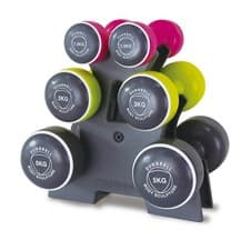 Image of Dumbbell Tower. 2x1.5kg, 2x3kg and 2x5kg. 19kg total. Body Sculpture BW108T-19