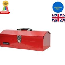 Image of Durable Metal Barn Tool Box 16in - Lockable, Powder Coated for Security