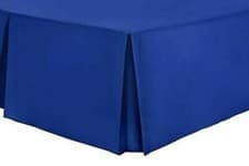 Image of Plain Dyed Poly Cotton Base Pleated  Valance Sheet Single Double King Super King