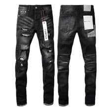 Image of Purple Brand Jeans Designer Personality Fashion Men's Jeans Splash-Ink  size 32