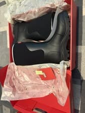 Image of Hunter Balmoral Neoprene Short Wellington Boots Waterproof Neoprene Lined – Blac