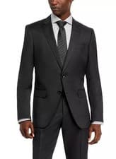 Image of Hugo Boss Huge6/Genius 5 Trabaldo Togna 1840 - Stretch Tailoring Mens Charcoal G