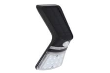 Image of Luceco LED Solar Guardian Wall Light with PIR Motion Sensor, 1.5 Watts, Black